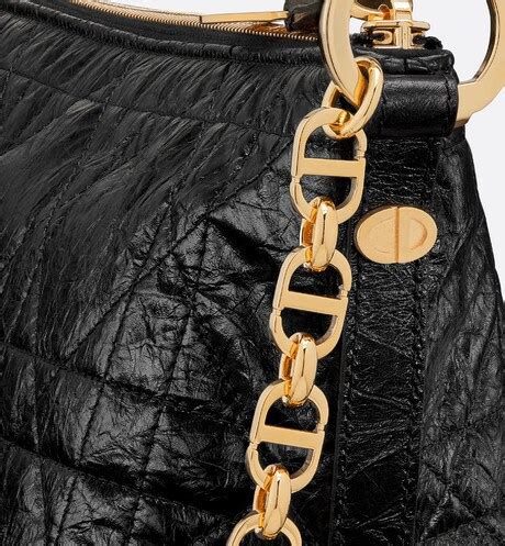 dior cannage black gold hardware hobo|Diorstar Hobo Bag with Chain Black Macrocannage .